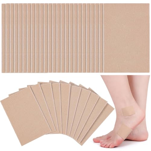 Image of Shynek 45 Sheets Moleskin Tape, Moleskin for Feet, Moleskin for Blisters, Adhesive Mole Skin Patch for Shoes, Blister Prevention Padding, Moleskin Tape for Boots Hiking Reduce Friction Pain (Brown)