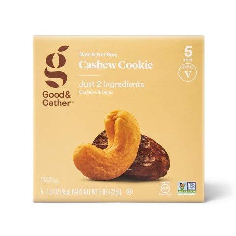 Good & Gather- Cashew Cookie Nutrition Bars - 5ct, 8 OZ