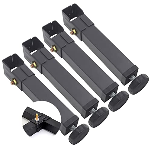 HFDASUENT Pies Regulables para Muebles, Patas de Cama Patas de Apoyo Piernas para Muebles Patas Somier Graduables,para Patas de Cama Accesorios de Estructura de Cama,Set de 4 (Size:40cm(15.7in))