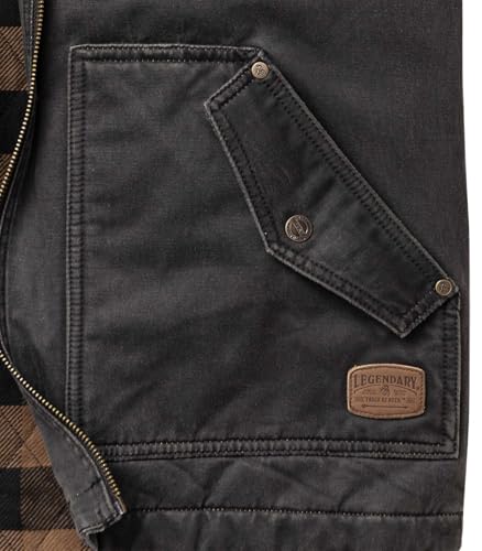Image of Legendary Whitetails Men's Tough as Buck Vest for Men, Work Flannel Lined Hunting Outerwear, Casual Western Insulated Zip Up