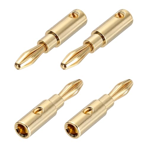MECCANIXITY 4 Pcs Banana Plugs 4mm Cable Audio miniatura 1