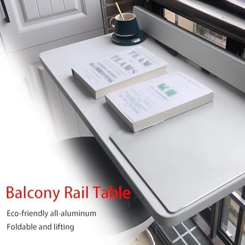 Table de balcon pliante murale et réglable pour extérieur - 5