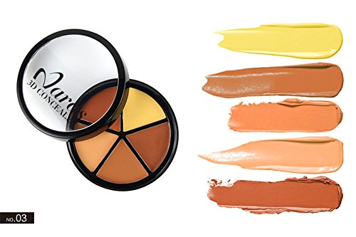 Pure Vie Professional 5 Colors Cream Concealer Camouflage Makeup Palette Contouring Kit #3
