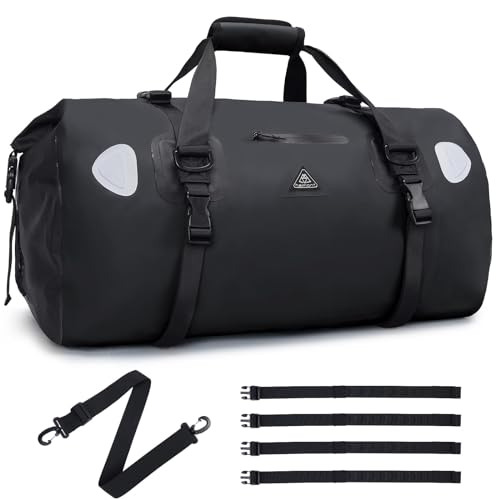 Haimont Waterproof Duffel Bag Roll-top Dry Duffel Bag with Quick-fixed Straps for Motorcycling, Rafting, Boating, SUP, Kayaking, Travel,50L