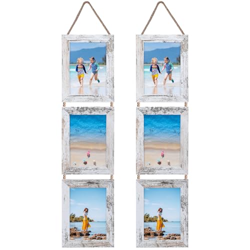 EYMPEU 13x18 Collage Dreifach aufgehängt Bilderrahmen Set, rustikale 6...