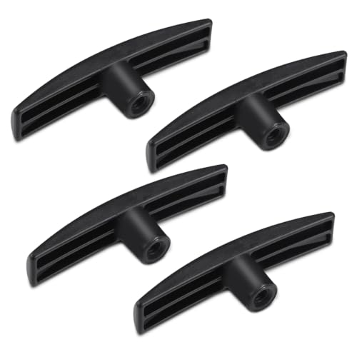 Image of 2PCS RV Waste Water Valve Handles, Water Tank Handles Replacement, Aluminum T Handle, RV Camper Waste Valve Handle Compatible with 1 1 /2 inch and 3 inch Gate Valves (Black-4PCS)