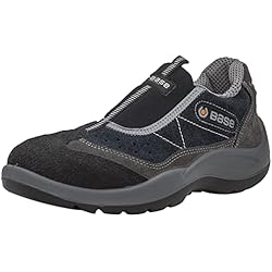 Zapatillas De Seguridad Base BASE Protection Mechanic S1 SRC Zapato de Seguridad, Talla: 43, Color: Gris/Azul, B0440GBU43