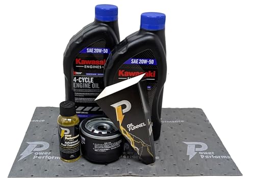 Power Performance 20W-50 Oil Change Kit for Kawasaki 49065-0721 (0736) and Fuel Treatment