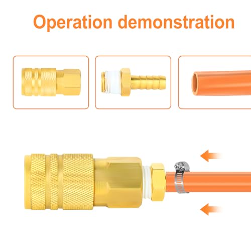Accesorios de manguera de aire de 3/8 y adaptador 8mm MBSP con abrazadera 5