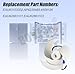 EAU63103301 Refrigerator Condenser Fan Motor Replacement for LG & Kenmore Refrigerators - Fits Part Numbers EAU63103302, AP6235485, 4509126, EAU62863101,AP6235485