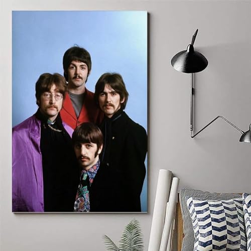 LUISAS Poster classique des Beatles sur toile – Impression d’art moderne pour chambre à coucher – 30 x 45 cm - Les Beatles, Paul McCartney, John Lennon, RIngo Starr, George Harrison LUISAS Poster classique des Beatles sur toile - Impression d'art moderne pour chambre à coucher - 30 x 45 cm – Image 7