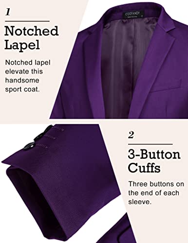 Image of COOFANDY Mens Sport Coat Casual Blazer One Button Business Suit Jacket