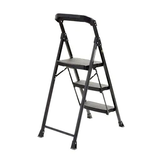 3-Step Pro-Grade Steel Step Stool, Gorilla Ladders 300 Lbs Capacity Type IA Duty
