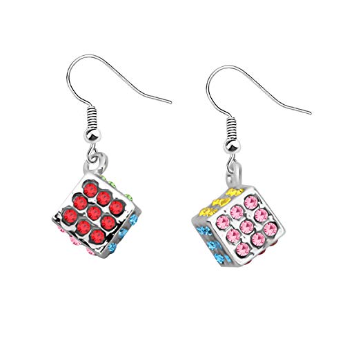 CENWA Mini Cube Gift Nerd Earrings Math Jewelry Earrings (Cube Earrings1)