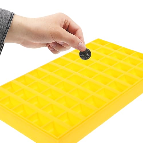 Caja Plástica Organizadora Reutilizable Amarilla para Monedas miniatura 4