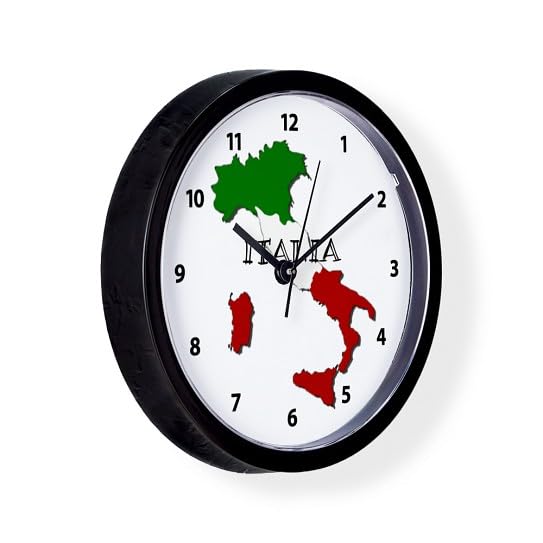Reloj de Pared CafePress con Diseño de Italia 10 pulg miniatura 3