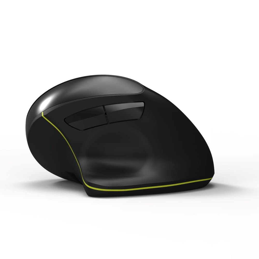 Ergonomiczna bezprzewodowa mysz Bluetooth do ładowania, czarna