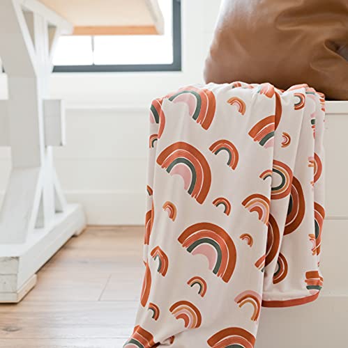 Soft Oversized Throw Blanket - Super Cozy Adult Size Large Swaddle Blankets For Bed, Sofa, Couch - Lightweight Jersey Knit Comfort Throws 57X72 Inch Long (Modern Boho Rainbow) #TOP5