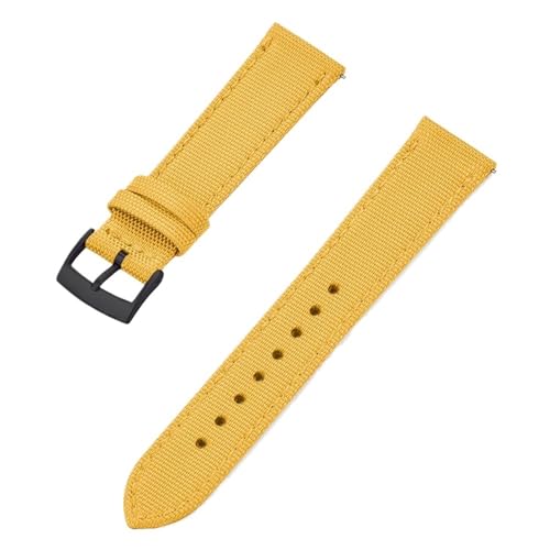 [X] LoXiCU[NCbN[XEHb`oh 18mm 20mm 22mm EHb`Xgbv Y fB[X jo[T vXgbv(Yellow Black,22mm)