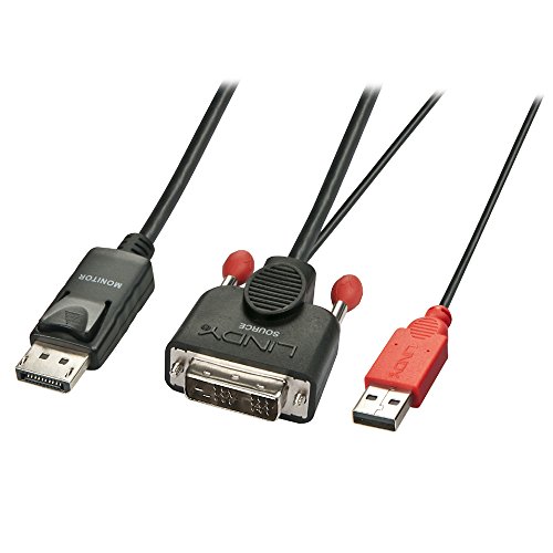 Preisvergleich Produktbild LINDY 41976 1m DVI an DisplayPort Kabel, schwarz