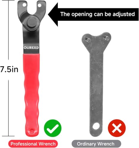 Image of OLIREXD Angle Grinder Universal Adjustable Pin Wrench for Angle Grinder Machine (2, Red)