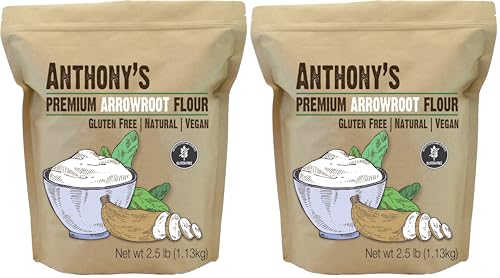 Anthony's Premium Arrowroot Flour Powder, 2.5 lb, Gluten Free, No...