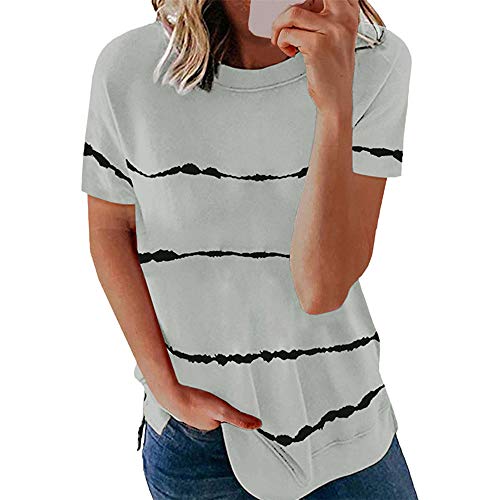 PRJN Camiseta Casual de retales a Rayas...