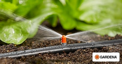 GARDENA Starter Set Flower Pots M: The Micro-Drip System Starter Set for seven potted plants and three plant troughs (13001-20), Black, 30x20x20 cm