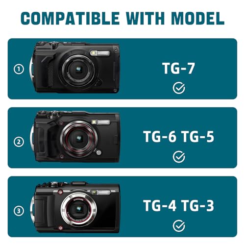Funda rígida para cámara Olympus Tough TG-7 negra miniatura 4