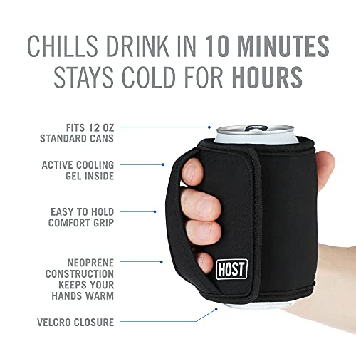 HOST Insta-Chill Can Cooler Flexible Freezable Gel and Ice Pack for Regular 12 oz Cans, Black by Host - Used condition - Image 2