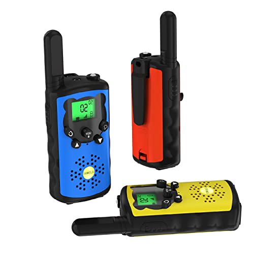 Towold 3 Pack Kids Walkie Talkies, Toys For 4 5 6 7 8 Year Old Boys And Girls 22 Channels 2 Way Radio Boys Toys Gifts For Boys On Birthday,Outside Adventures And Camping(Orange Blue Yellow) #TOP21