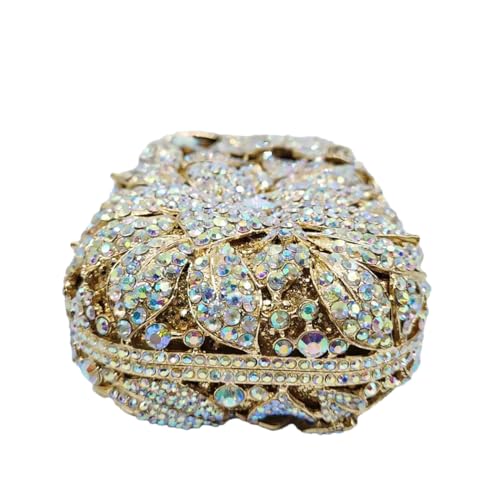 Image of Luxury Crystal Clutch Purse for Women Rhinestone Handbag Formal Party Evening Bag Sparkly Bridal Flower Purse