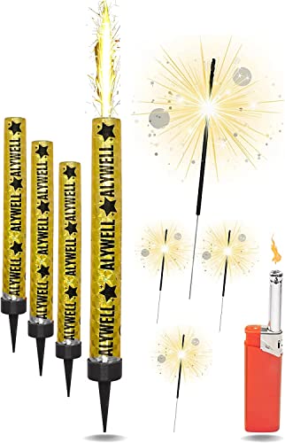 4 Bougie Fontaine + 10 Cierge Magique + 1 Allume Bougie Anniversaire Fontaine - Feu D Artifice Mariage- Bougies Fontaine - Feu Bengale - Fontaine Lumineuse Pour Gateau - Feu Artifice F1 Cover