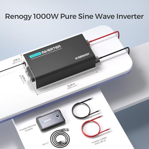 Renogy PUH 1000 watt Pure Sine Wave Inverter Built-in Transfer Switch - image 8