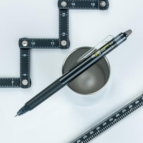 PILOT FriXion Synergy Retractable Clicker Erasable Gel Ink Pens, 0.5mm Extra Fine Point, Black Ink, 25ct Tub - image 7