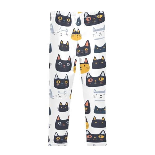 Cat Cartoon Animal Girls Casual Leggings for Kids Printed Long Pant Bottoms Stretch and Soft2