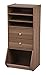 IRIS USA 3-Shelves Modular Wood Stackable Storage Box, Easy Assembly, Customizable, DIY Bookcase, Stacking Storage Organizers, Cube Storage, Cubby Storage System, Home Office Closet, Dark Brown