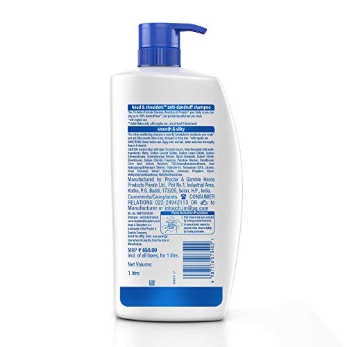 Head-Shoulders-Smooth-and-Silky-Anti-Dandruff-Shampoo-1L Head & Shoulders Smooth and Silky, Anti Dandruff Shampoo for Women & Men , 1 L