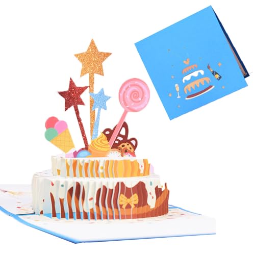 Juego De 20 Tarjetas De Cumpleaños En Blanco Con Sobres Y Calcomanías - Tamaño 4x6 Pulgadas, Cartulina Kraft, Para Personalizar
