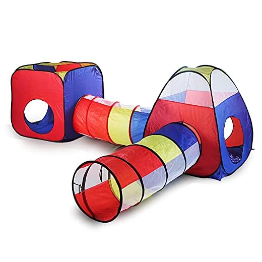 Tienda Campaña Infantile, Ouinne 4 en 1 Pop-up Casita Infantil con Tunel Parque Infantile Plegable Pop Up Tienda de Juegos Plegable con Casita Infanti