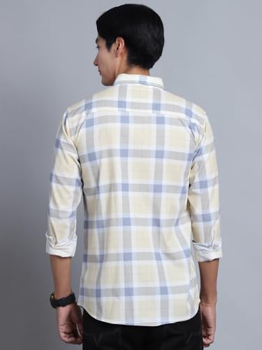 Image of Majestic Man Men Box Checkered Slim Fit Cotton Casual Shirt