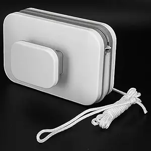 FreshDcart FDCA635 High Rise Magnetic Window Wiper Cleaner | Indoor and Outdoor Glass Cleaning Tool Adjustable Double Side Cleaner with 1 Extra Cleaning Cotton Pads for Home Use (Suitable for 3-10mm Glass, Pack of 1 Multicolor)