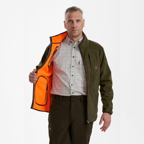 Deerhunter Wildhüter Bonded Fleece Jacke - Reversible orange