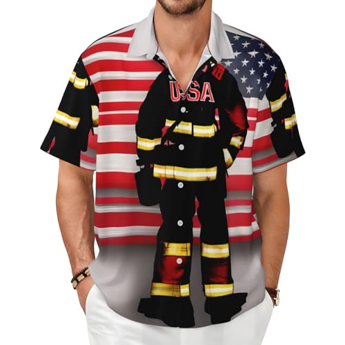 Chemise manches courtes homme drapeau américain aux finitions soignées de qualité