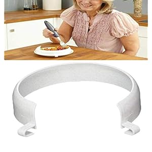 Plate Food Guard voor Parkinson-patiënt, clip-on morsen voorkomen scheppen voedsel eethulp assistent, gemakkelijker eten voor gehandicapten, ouderen, gehandicapten en beroerte