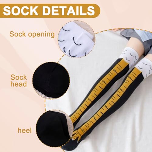 Roinaid 3 Paar Chicken Leg Socks Hühnerbein Socken Lustige Hühnerbein Oberschenkelhohe Strümpfe Kniehohe Truthahnsocken Cartoon Winter Warme Socken Einheitsgröße Witzige Geschenke