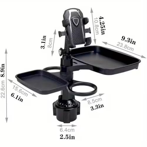 Bandeja portavasos giratoria 5 en 1 para auto miniatura 3