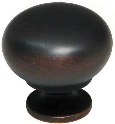 Richelieu Hardware BP4923ORB Varennes Collection 1 1/4-inch (32 mm) Oil-Rubbed Bronze Traditional Cabinet and Drawer Mushroom Knob for Kitchen, Bathroom, and Furniture
