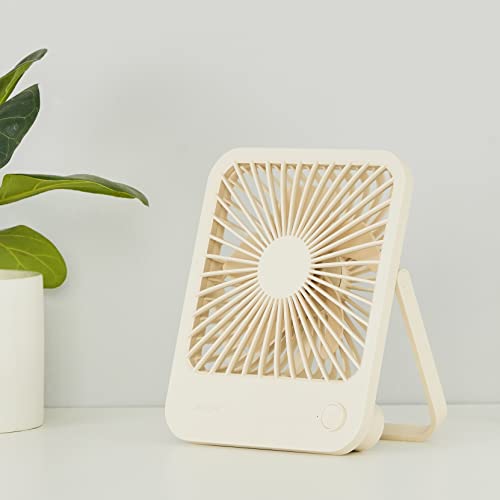 JISULIFE Ventilador de escritorio recargable con batería,ventilador personal portátil plegable de 4500 mAh 180°,4 velocidades ajustables de larga duración de la batería para el hogar,oficina,FA26