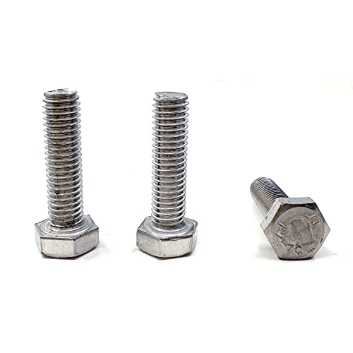 Image of M8 Hex Bolt, M8-1.25 x 30mm Hex Head Screw Bolts, 304 Stainless Steel, Fully Threaded, Plain Finish, Hex Tap Bolts 15Pcs (M8x30mm)
